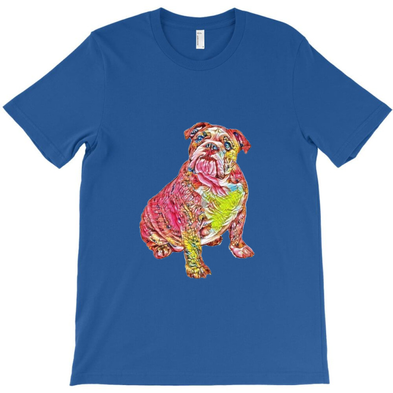 A Cute Bulldog Sitting And Lo T-shirt | Artistshot