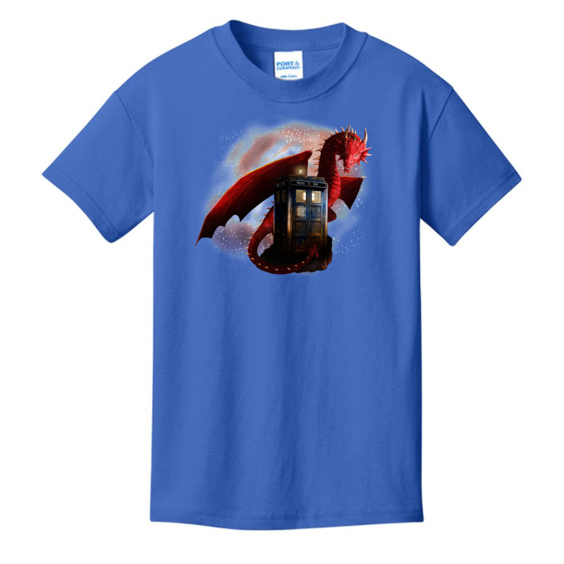 Blue Phone Booth At Dragon Nest Basic Youth T-shirt by RHONDAHARRISON | Artistshot