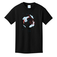 Koi Circle Line Art Aesthetic Basic Youth T-shirt | Artistshot