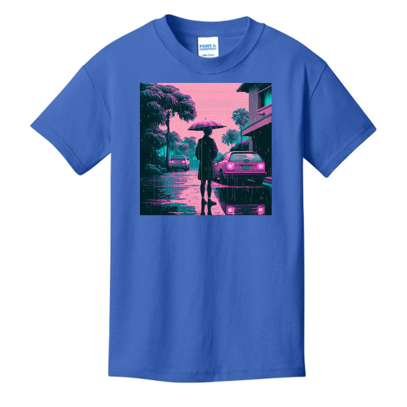 Coconut Trees At Sunset 80's Basic Youth T-shirt by Creative Corner | Artistshot