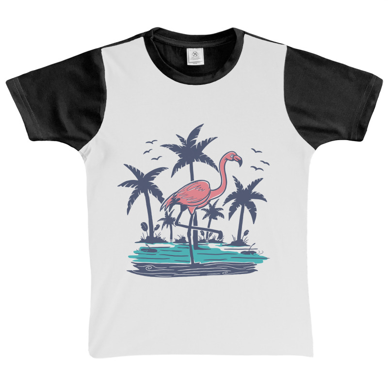 Chillin Flamingo On The Beach Graphic Youth T-shirt by Mangustudio | Artistshot