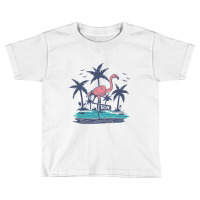 Chillin Flamingo On The Beach Toddler T-shirt | Artistshot