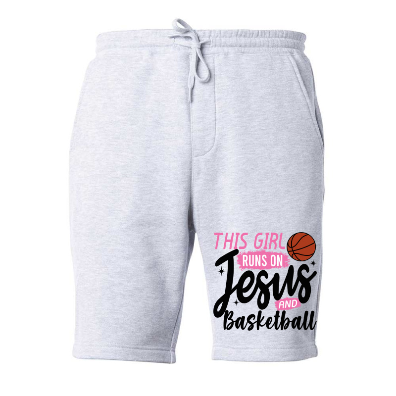 This Girl Runs On Jesus And Basketball Fleece Short by Ayraza | Artistshot