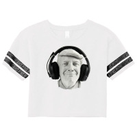 Smiling Trump Headphone Scorecard Crop Tee | Artistshot