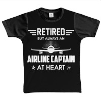 Retired But Always An Airline Captain At Heart Graphic Youth T-shirt | Artistshot