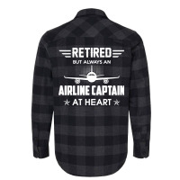 Retired But Always An Airline Captain At Heart Flannel Shirt | Artistshot