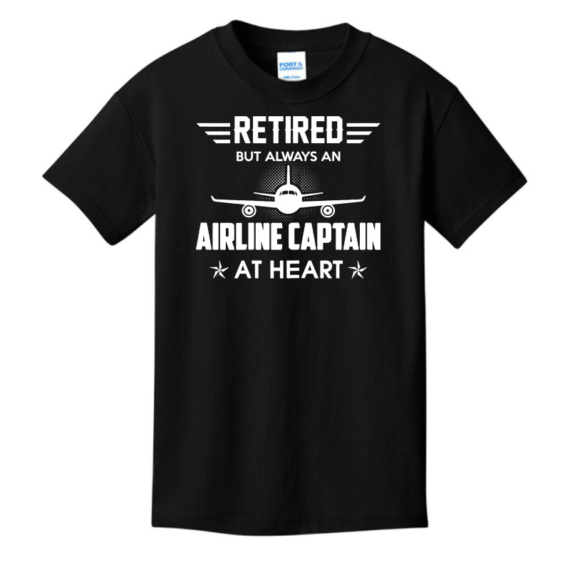 Retired But Always An Airline Captain At Heart Basic Youth T-shirt | Artistshot