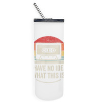 Retro Cassette Kids Funny Skinny Tumbler | Artistshot