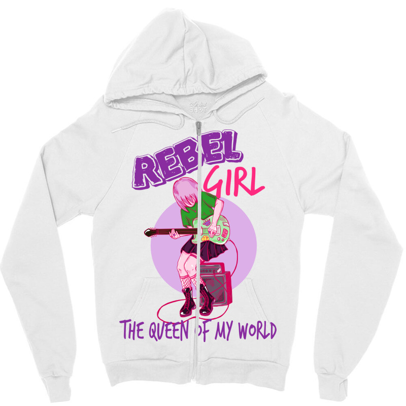 Rebel Girl Zipper Hoodie | Artistshot