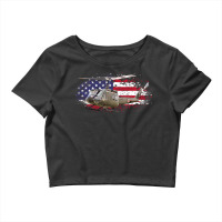 Uh 1 Huey Helicopter American Flag Usa Crop Top | Artistshot