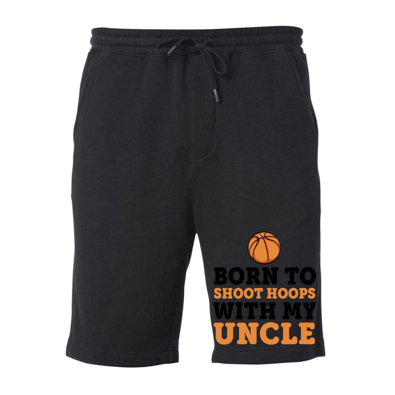 Born To Shoot Hoops With Uncle Basketball Baby Fleece Short | Artistshot