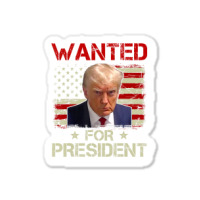 Wanted Donald Trump For President 2024 Usa Flag Sticker | Artistshot