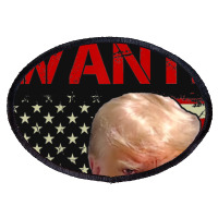 Wanted Donald Trump For President 2024 Usa Flag Oval Patch | Artistshot