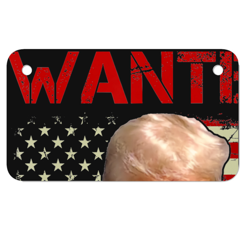 Wanted Donald Trump For President 2024 Usa Flag Motorcycle License Plate | Artistshot