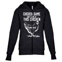 Chicken Game Over Youth Zipper Hoodie | Artistshot