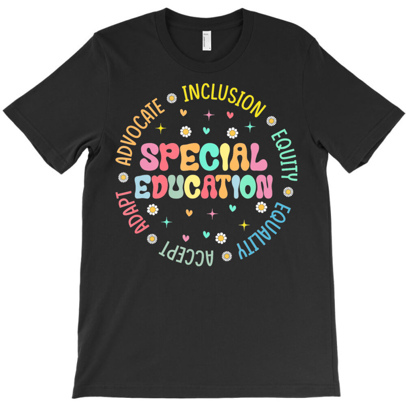 Groovy Wildflower Special Education Teacher Back T-shirt | Artistshot