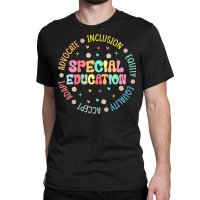 Groovy Wildflower Special Education Teacher Back Classic T-shirt | Artistshot