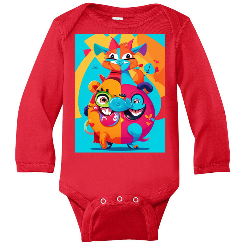 Funny Fox Animals Long Sleeve Baby Bodysuit by squall | Artistshot