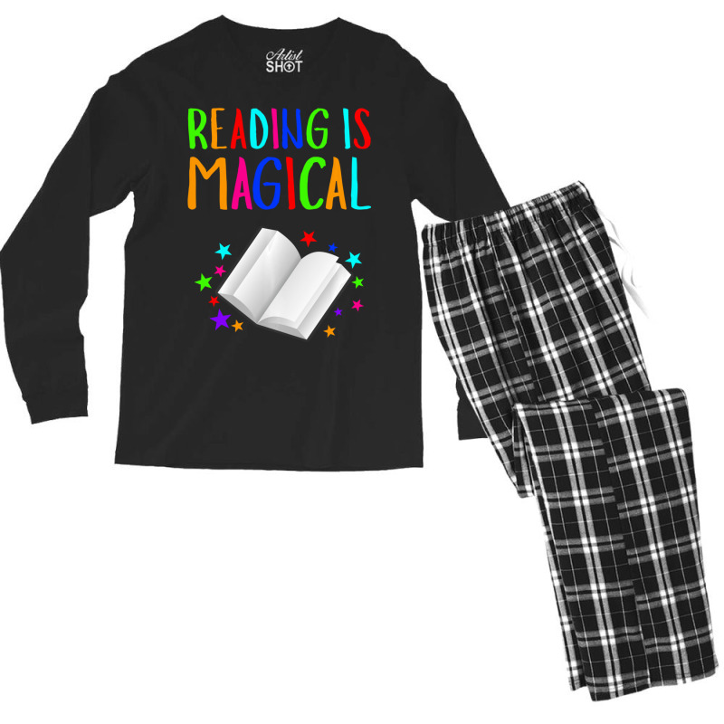 Reading Is Magical I Love To Read Book Lovers Men's Long Sleeve Pajama Set | Artistshot