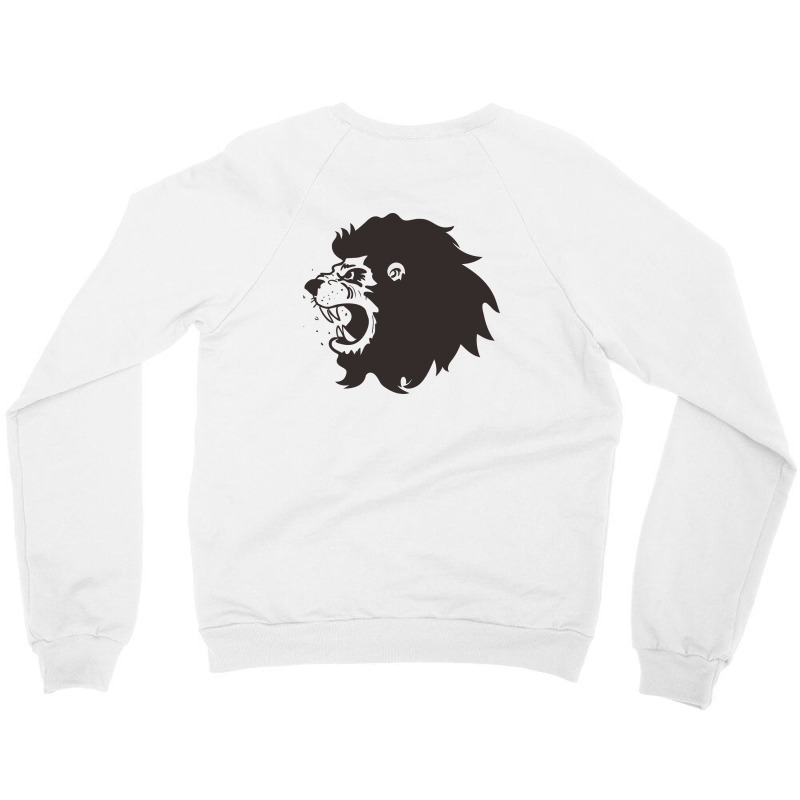 Lion Roar Looking Left Crewneck Sweatshirt by Heri Iye | Artistshot