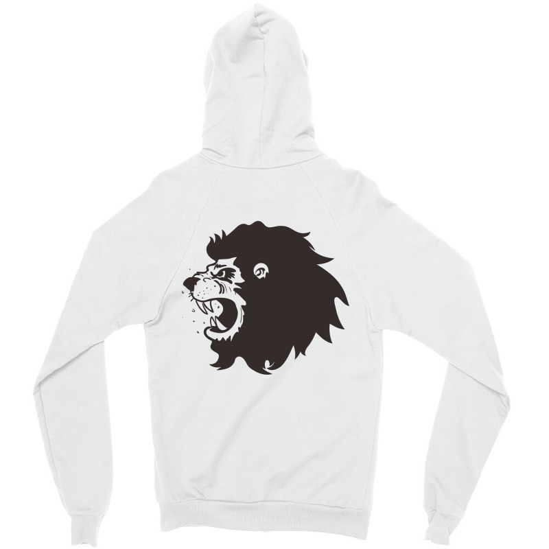 Lion Roar Looking Left Zipper Hoodie by Heri Iye | Artistshot