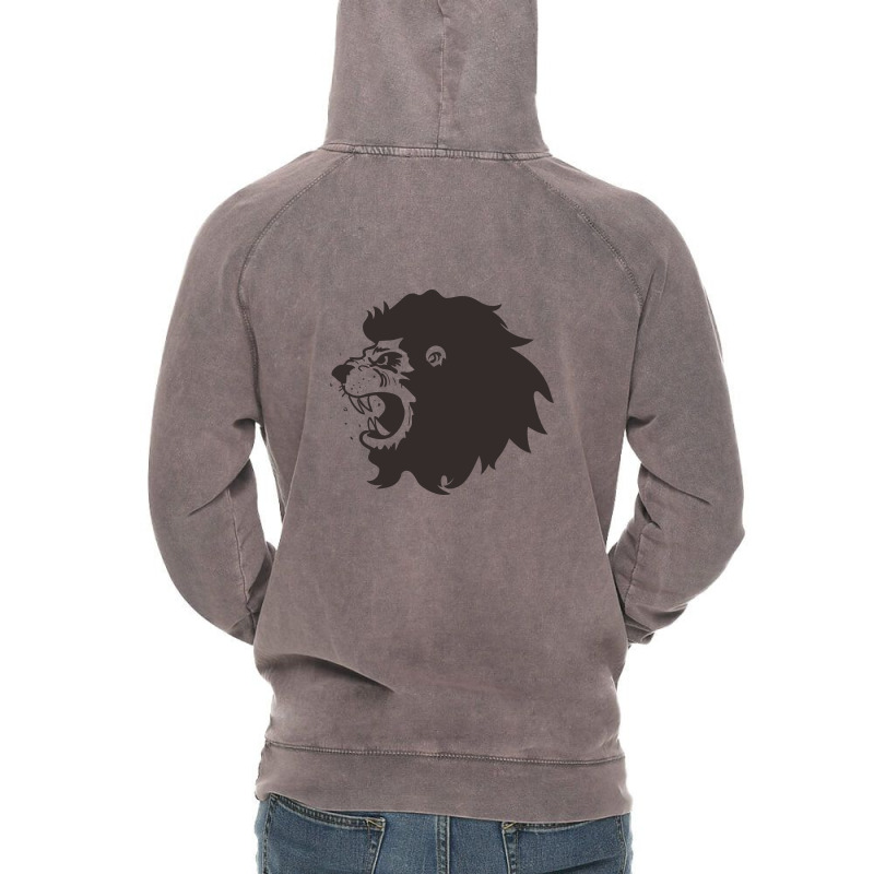 Lion Roar Looking Left Vintage Hoodie by Heri Iye | Artistshot