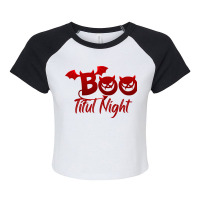 Boo Tiful Night Raglan Crop Top | Artistshot