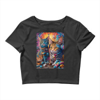 Cats Headphone Crop Top | Artistshot