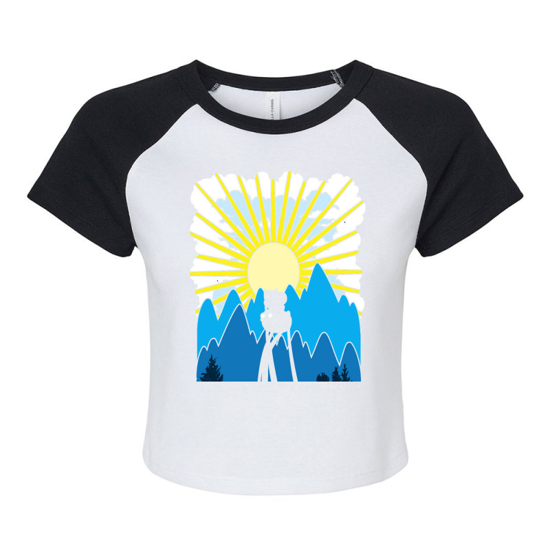 Sunrise Time Raglan Crop Top by ahorrocksthomas | Artistshot