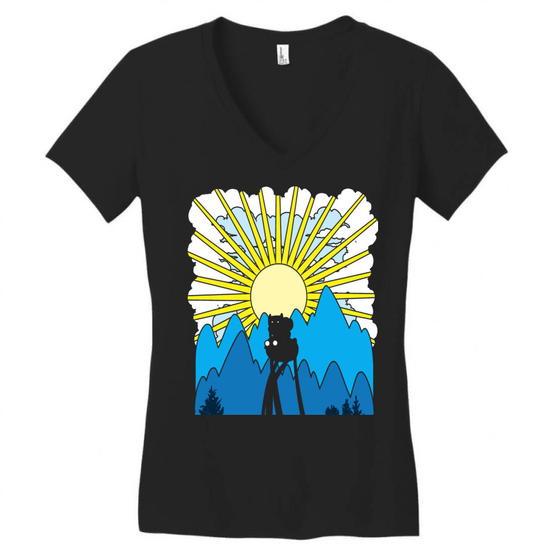 Sunrise Time Women's V-Neck T-Shirt by ahorrocksthomas | Artistshot