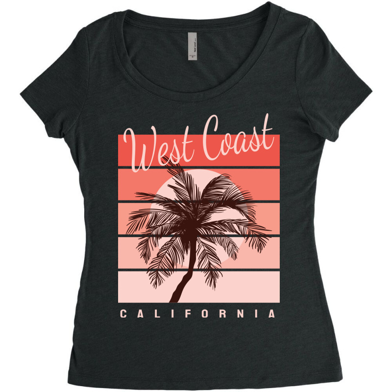 West Coast Of California Women's Triblend Scoop T-shirt by Jhanafi | Artistshot