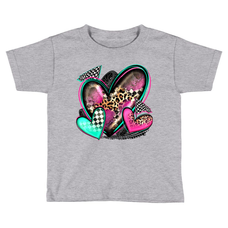 Race Hearts Toddler T-shirt by Zillion Design Studio | Artistshot