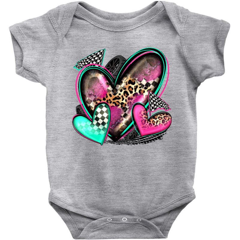 Race Hearts Baby Bodysuit by Zillion Design Studio | Artistshot