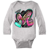 Race Hearts Long Sleeve Baby Bodysuit | Artistshot