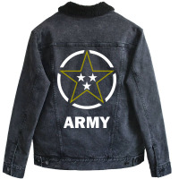 Army Vintage Art Unisex Sherpa-lined Denim Jacket | Artistshot