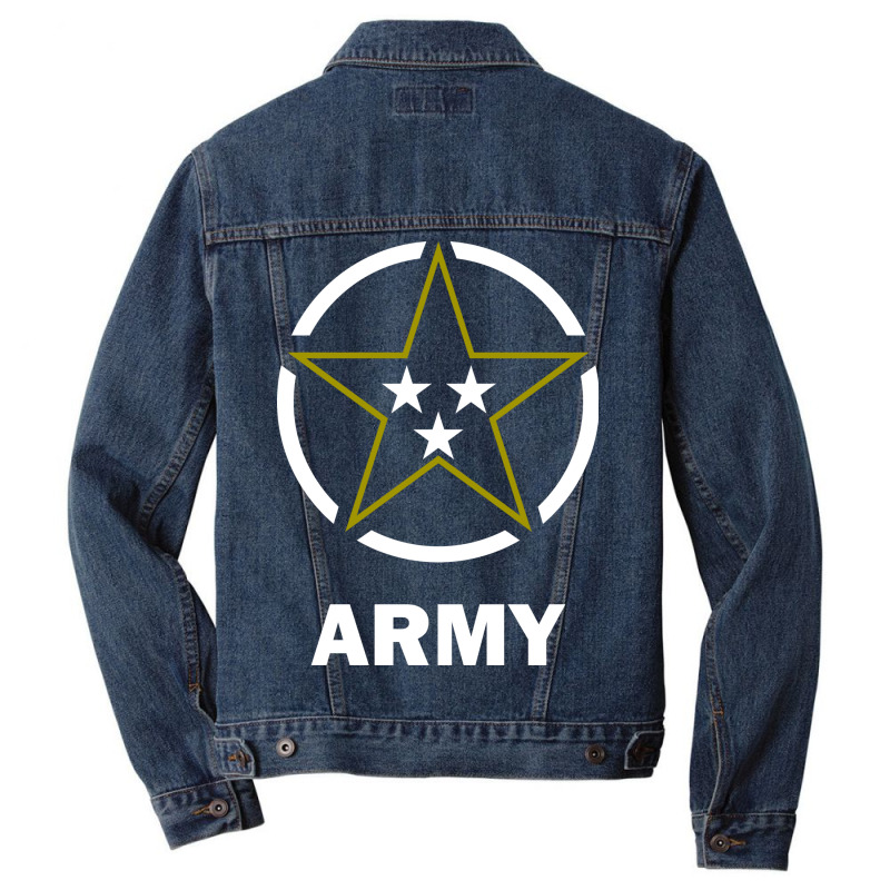 Army Vintage Art Men Denim Jacket by Sanavlis Studios Company | Artistshot