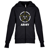 Army Vintage Art Youth Zipper Hoodie | Artistshot