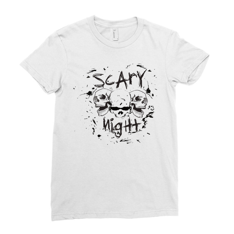 Scary Night Ladies Fitted T-Shirt by Hawajashop | Artistshot