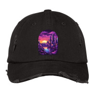 Futuristic City Skyscraper Vintage Cap | Artistshot