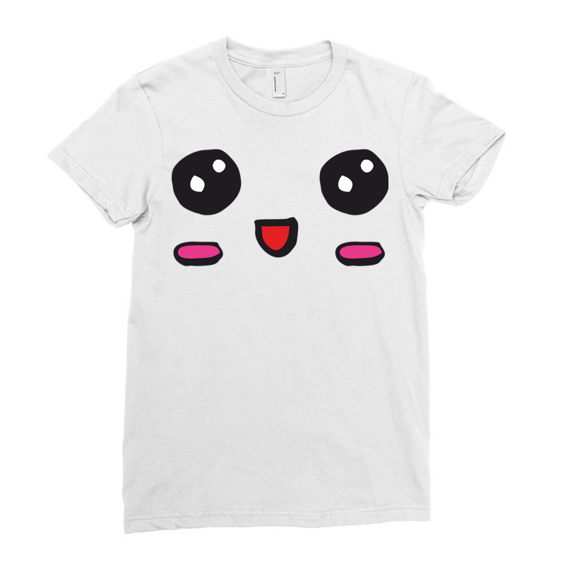 Kawaii Cute Little Happy Smile Ladies Fitted T-Shirt by NovianArt | Artistshot