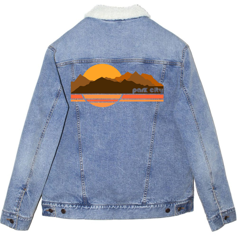 Park City Retro 70s Tourist Souvenir Unisex Sherpa-lined Denim Jacket | Artistshot