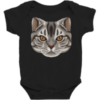 American Shorthair Face Cute American Shorthair Ca Baby Bodysuit | Artistshot