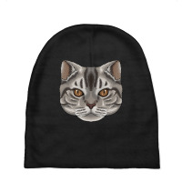 American Shorthair Face Cute American Shorthair Ca Baby Beanies | Artistshot