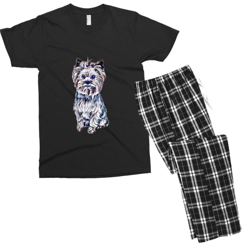 A Beautiful Yorkshire Terrier Men's T-shirt Pajama Set by Kemnabi | Artistshot