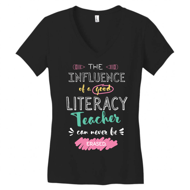 Literacy Teacher Appreciation Gifts   The Influenc Women's V-Neck T-Shirt by BetterManufaktur | Artistshot