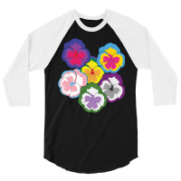 Sexual Pansies Lgbt Pride Pansy Flowers Equality R 3/4 Sleeve Shirt | Artistshot