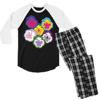 Sexual Pansies Lgbt Pride Pansy Flowers Equality R Men's 3/4 Sleeve Pajama Set | Artistshot