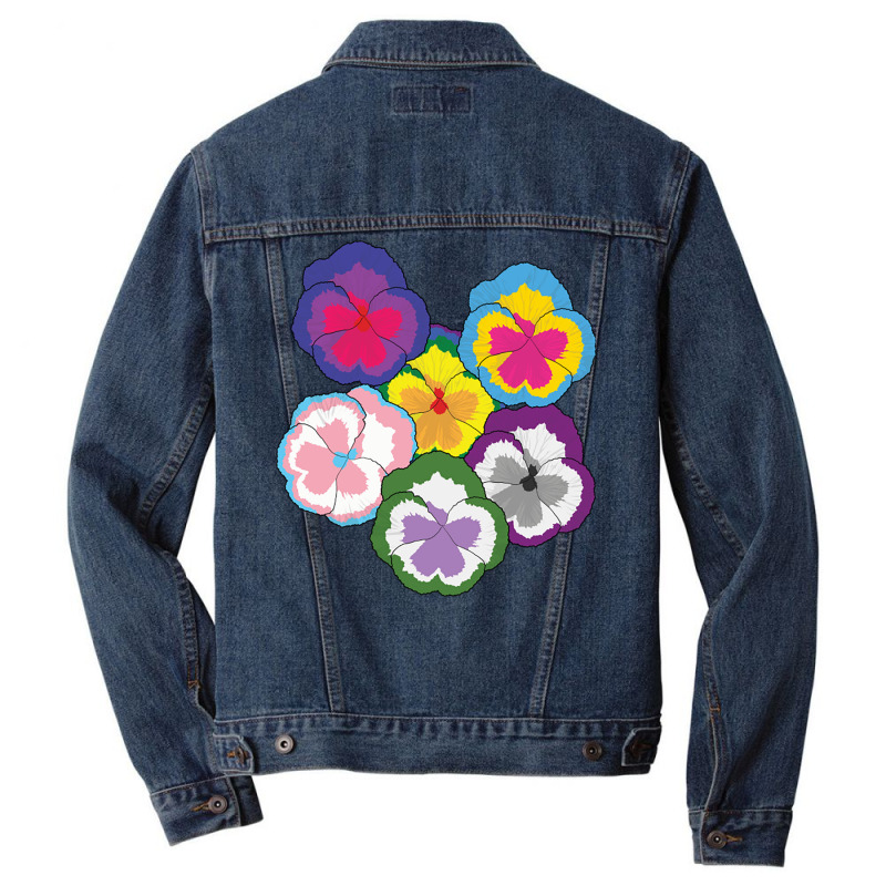 Sexual Pansies Lgbt Pride Pansy Flowers Equality R Men Denim Jacket by Ziz | Artistshot