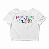 Cute Social Studies Teacher Gift Idea Back To Scho Crop Top | Artistshot