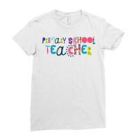 Cute Primary School Teacher Gift Idea Back To Scho Ladies Fitted T-shirt | Artistshot